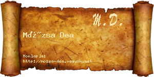 Mózsa Dea névjegykártya